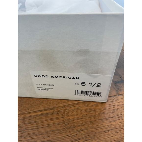 Good American Black and Clear Block Heel Sandals - Picture 8 of 9